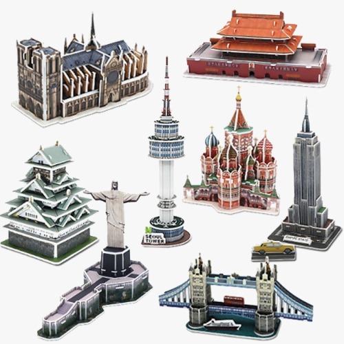모또 세계 유명 랜드마크 시즌2 건축물 8종 만들기 3D입체퍼즐