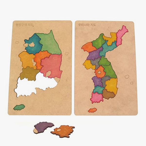 모또 나무 우리나라 지도 행정구역 2종 입체퍼즐 만들기